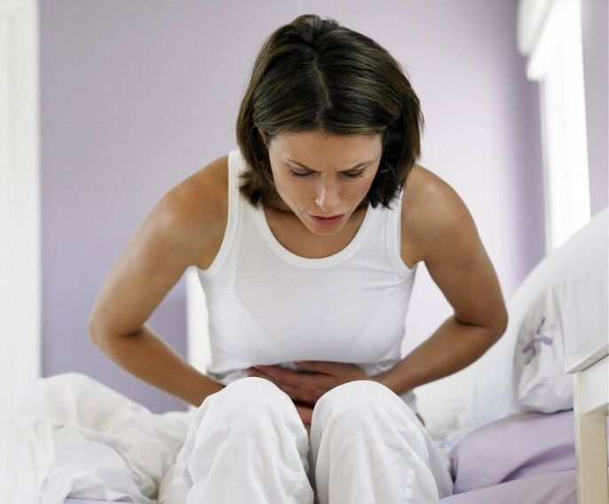 A woman is worried about the symptoms of helminthic infection